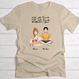 beiges T-Shirt Brustdruck "Bundesinstitut für Lecker Bierchen" als personalisiertem Spruch als Sommer Geschenkidee von Love & Faith