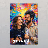 Urban Family - Personalisiertes Poster mit Graffiti-Style für Familie und Paare