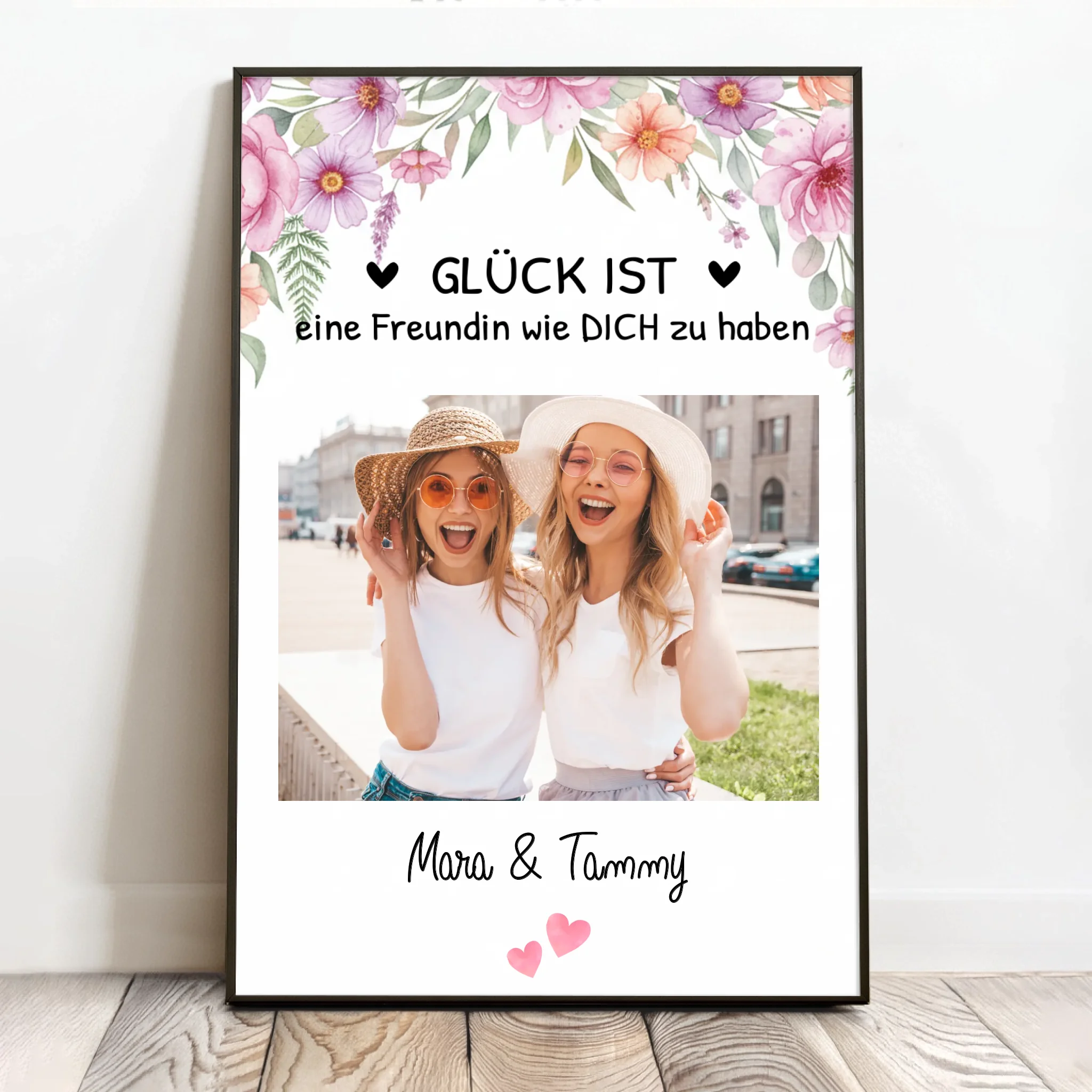 Personalisiertes Poster für Besties mit Lieblingsfoto Besties für immer