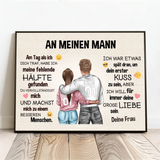 Personalisiertes Poster mit Foto für Paare – An meinen Schatz – Motiv 2