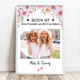Personalisiertes Poster für Besties mit Lieblingsfoto Besties für immer – Motiv 7