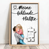 Personalisiertes Poster für Paare mit Puzzleteildesign Meine fehlende Hälfte – Motiv 10