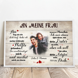 Personalisiertes Poster An meinen Schatz mit Foto für Paare – Motiv 9