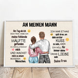 Personalisiertes Poster mit Foto für Paare – An meinen Schatz – Motiv 7