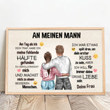 Personalisiertes Poster mit Foto für Paare – An meinen Schatz – Motiv 12