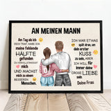 Personalisiertes Poster mit Foto für Paare – An meinen Schatz – Motiv 5