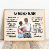 Personalisiertes Poster mit Foto für Paare – An meinen Schatz – Motiv 11