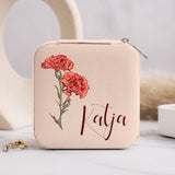 Personalisiertes Schmucketui mit Blumen und Namen Blume für Dich – Motiv 2