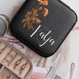 Personalisiertes Schmucketui mit Blumen und Namen Blume für Dich – Motiv 10