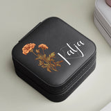 Personalisiertes Schmucketui mit Blumen und Namen Blume für Dich – Motiv 12