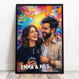 Personalisiertes Poster mit Graffiti-Style für Familie und Paare Urban Family – Motiv 7