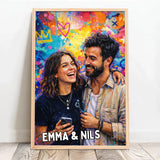 Personalisiertes Poster mit Graffiti-Style für Familie und Paare Urban Family – Motiv 11