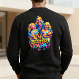 Personalisierter Sweater mit Streetart-Effekt als Backprint für Papa Streetart für Papa