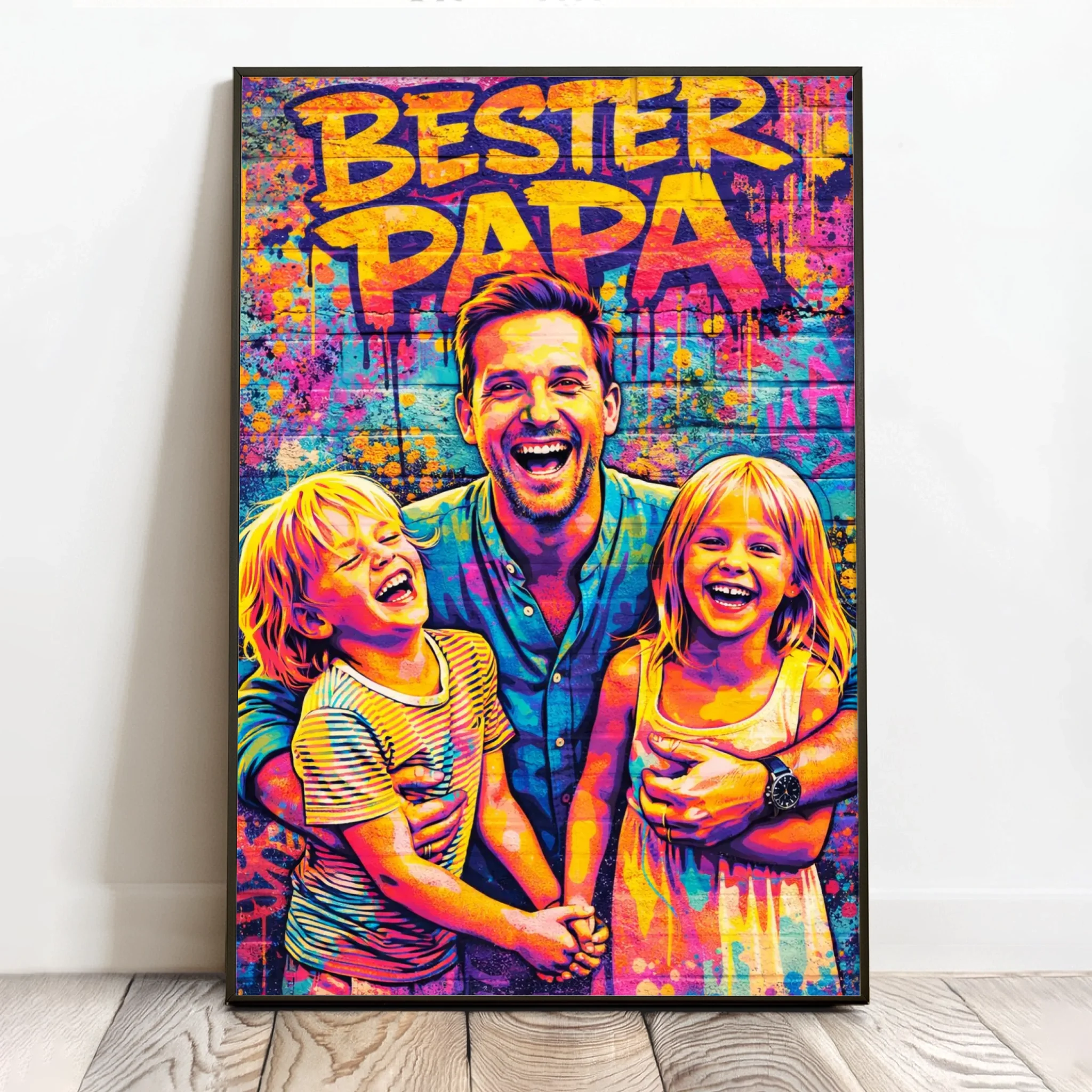 Personalisiertes Poster mit Streetart-Effekt für Papa Streetart für Papa