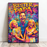 Personalisiertes Poster mit Streetart-Effekt für Papa Streetart für Papa – Motiv 2
