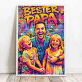 Personalisiertes Poster mit Streetart-Effekt für Papa Streetart für Papa – Motiv 7