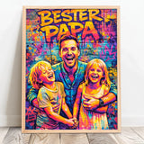 Personalisiertes Poster mit Streetart-Effekt für Papa Streetart für Papa – Motiv 11