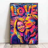 Personalisiertes Poster mit Streetart-Effekt für Paare Streetart Love