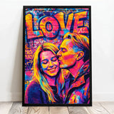Personalisiertes Poster mit Streetart-Effekt für Paare Streetart Love – Motiv 4