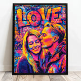 Personalisiertes Poster mit Streetart-Effekt für Paare Streetart Love – Motiv 5