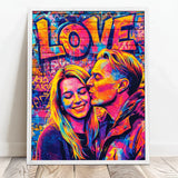 Personalisiertes Poster mit Streetart-Effekt für Paare Streetart Love – Motiv 8