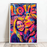 Personalisiertes Poster mit Streetart-Effekt für Paare – Streetart Love – Motiv 9