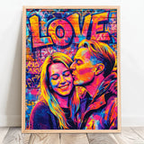 Personalisiertes Poster mit Streetart-Effekt für Paare Streetart Love – Motiv 11