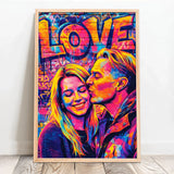 Personalisiertes Poster mit Streetart-Effekt für Paare – Streetart Love – Motiv 12