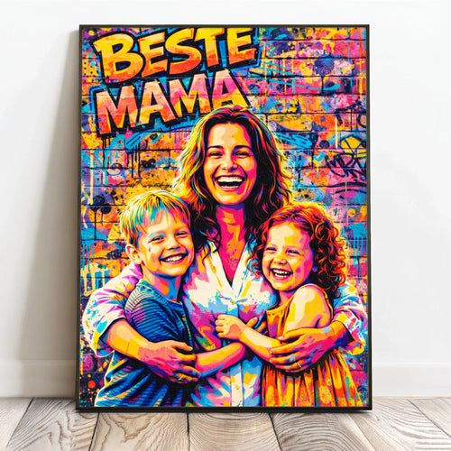 Personalisiertes Poster mit Streetart-Effekt für Mama Streetart für Mama – Motiv 2