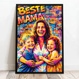Personalisiertes Poster mit Streetart-Effekt für Mama Streetart für Mama – Motiv 5