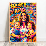 Personalisiertes Poster mit Streetart-Effekt für Mama Streetart für Mama – Motiv 11