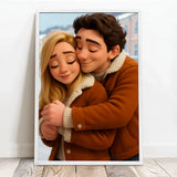 Personalisiertes Poster mit Cartoon 3D Effekt für Paare Cartoon Love – Motiv 5