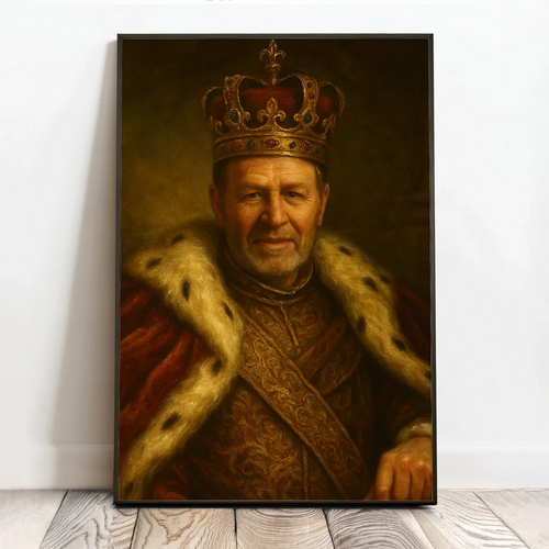Personalisiertes Poster mit Fotoupload im Stil eines königlichen Gemäldes Königlich