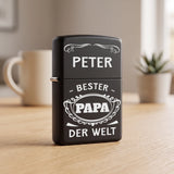 Personalisiertes Benzinfeuerzeug mit Gravur für Papa Bester Papa – Motiv 5