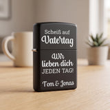 Personalisiertes Benzinfeuerzeug mit Gravur für Papa zum Vatertag Vatertag – Motiv 6