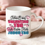 Personalisierte Tasse mit Foto zum Valentinstag für Paare – Unser Valentinstag – Motiv 5