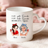 Personalisierte Tasse mit Illustration und Namen für beste Freundinnen – Beste Freunde – Motiv 5