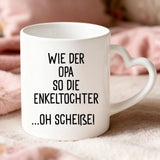 Personalisierte Tasse mit Druck für Opa mit Enkeln – Wie der Opa... – Motiv 5