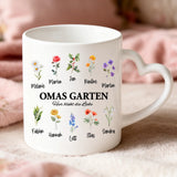 Personalisierte Tasse mit Druck für Oma – Omas Blumen – Motiv 5