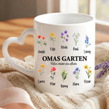 Personalisierte Tasse mit Druck für Oma – Omas Blumen – Motiv 6