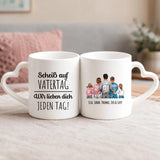 Personalisierte Tasse mit Druck zum Vatertag für Papa – Nur Papa – Motiv 4