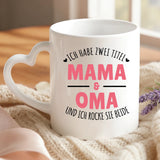 Personalisierte Tasse Ich habe zwei Titel mit Foto für Mama & Papa – Motiv 6