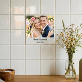 Personalisierte Deko-Fliese mit Foto für Paare zur Hochzeit – Euer Foto – Motiv 7