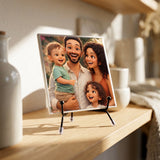 Personalisierte Deko-Fliese mit Foto für Papa – Cartoon Love Papa – Motiv 10