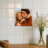 Personalisierte Deko-Fliese mit Foto zum Jahrestag – Cartoon Love – Motiv 4