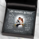 Personalisierte Kette Mein Happy End mit Druck für Paare