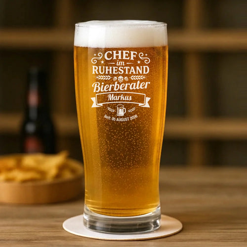 Personalisiertes Geschenk - Pilsglas 400ml - mit persönlichem Aufdruck