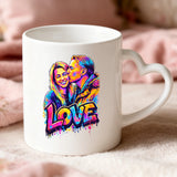 Personalisierte Tasse mit Foto-Upload und Streetart-Effekt für Paare – Motiv 3
