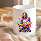Weiße Tasse mit Herzhenkel und personalisiertem Namen – romantische Geschenkidee von Love & Faith