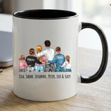 Personalisierte zweifarbige Tasse mit Foto für Papa & Opa – Jeden Tag – Motiv 3